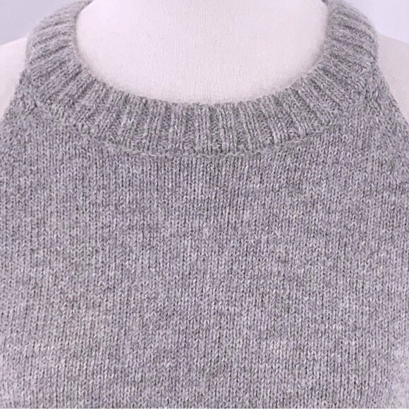 J.O.A. Gray Angora Blend Cold Shoulder Sweater Size Medium - Picture 4 of 7